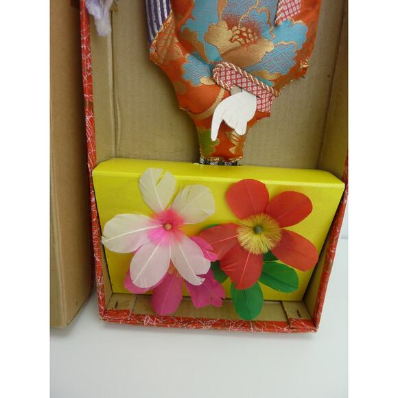 Vintage Japanese Hagoita Geisha Paddle Hanging Art 20 Inches - Picture 3 of 5